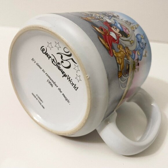 Vintage 1996 25th Anniversary Walt Disney World Remember the Magic Mug - Picture 12 of 16